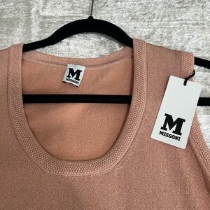 Missoni  NWT Peach lurex metallic Sleeveless Top